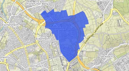 Bodenrichtwertkarte Frankfurt am Main Preungesheim